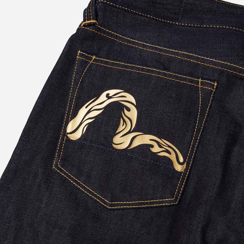 Штаны EVISU Джинсовый Синий Мужские Джинсы - изображение 5