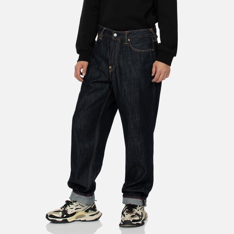 Штаны EVISU Джинсовый Синий Мужские Джинсы - изображение 4