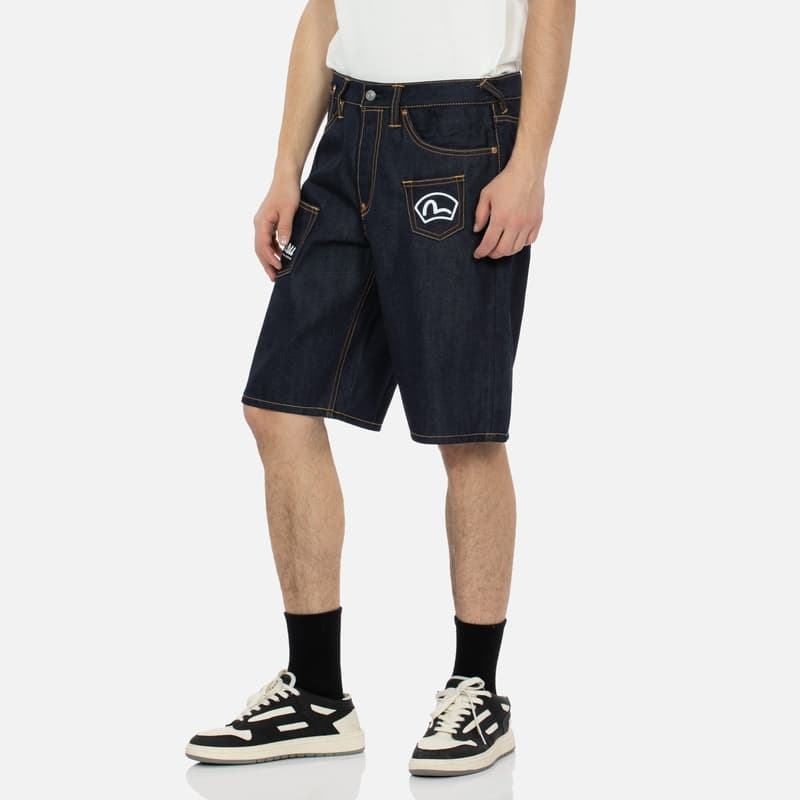 Джинсовые шорты EVISU SS24 - изображение 5