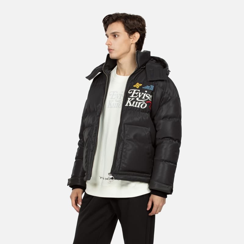 Зимняя куртка EVISU 2023AW Embroidered Down Jacket Black - изображение 3