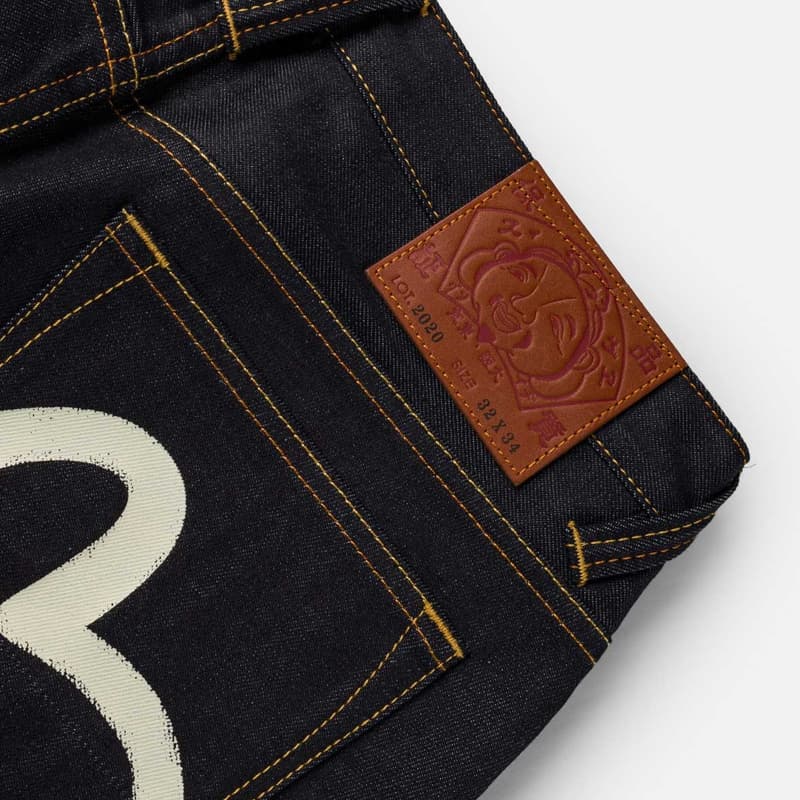 Штаны EVISU Джинсовый Синий Мужские Джинсы - изображение 7