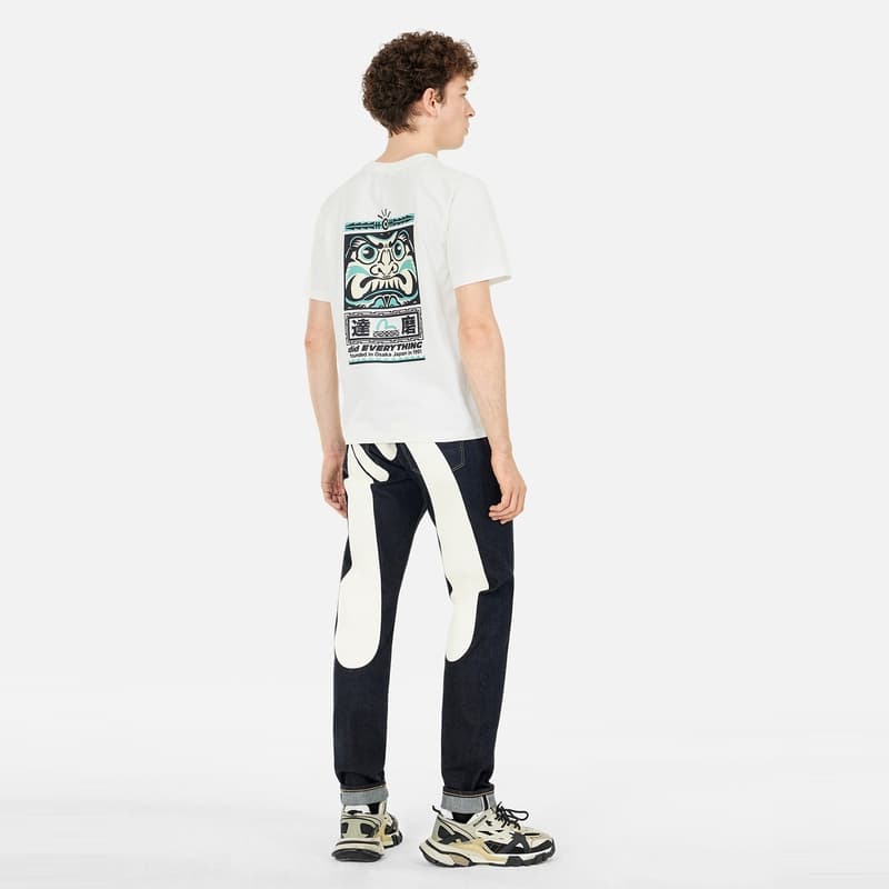 Штаны EVISU Джинсовый Синий Мужские Джинсы - изображение 5