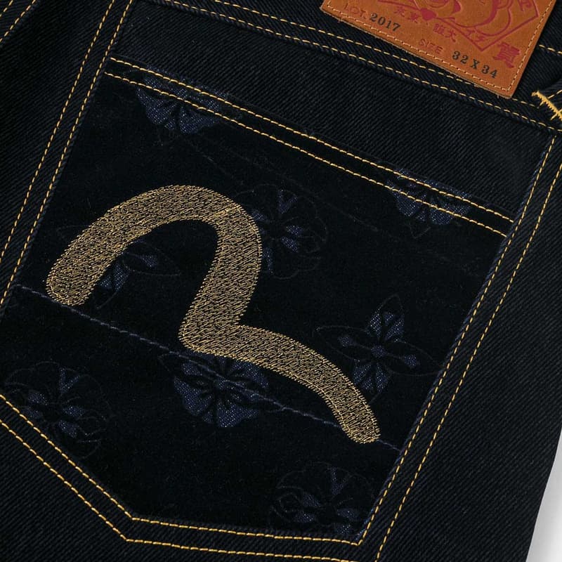 Штаны EVISU Джинсовый Синий Мужские Джинсы - изображение 7