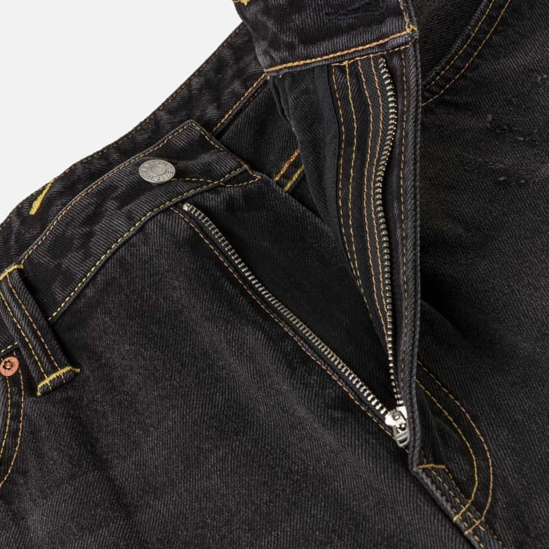 Джинсовые шорты Evisu Denim Черные Мужские Джинсовые Шорты - изображение 7