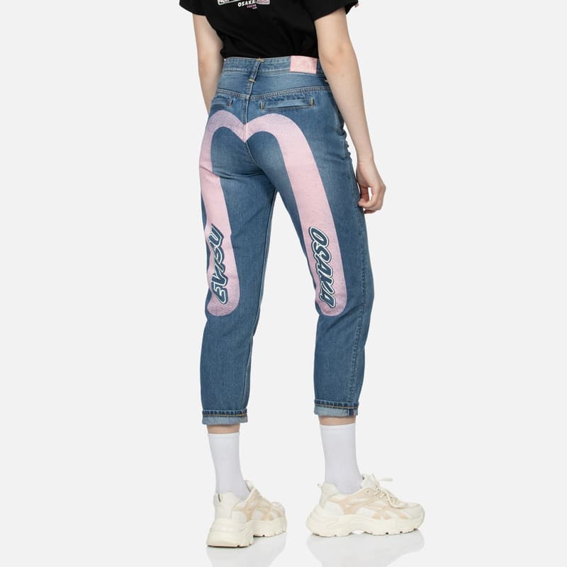 Джинсы EVISU Джинсовый Синий Женские Джинсы - изображение 3