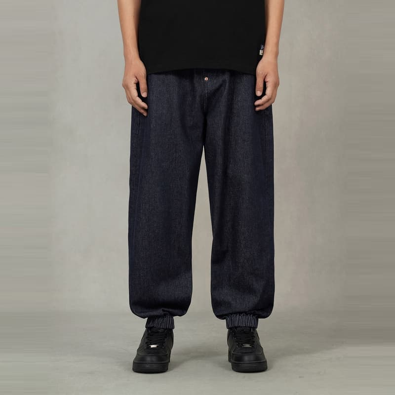 Штаны EVISU Джинсовый Синий Мужские Джинсы - изображение 4