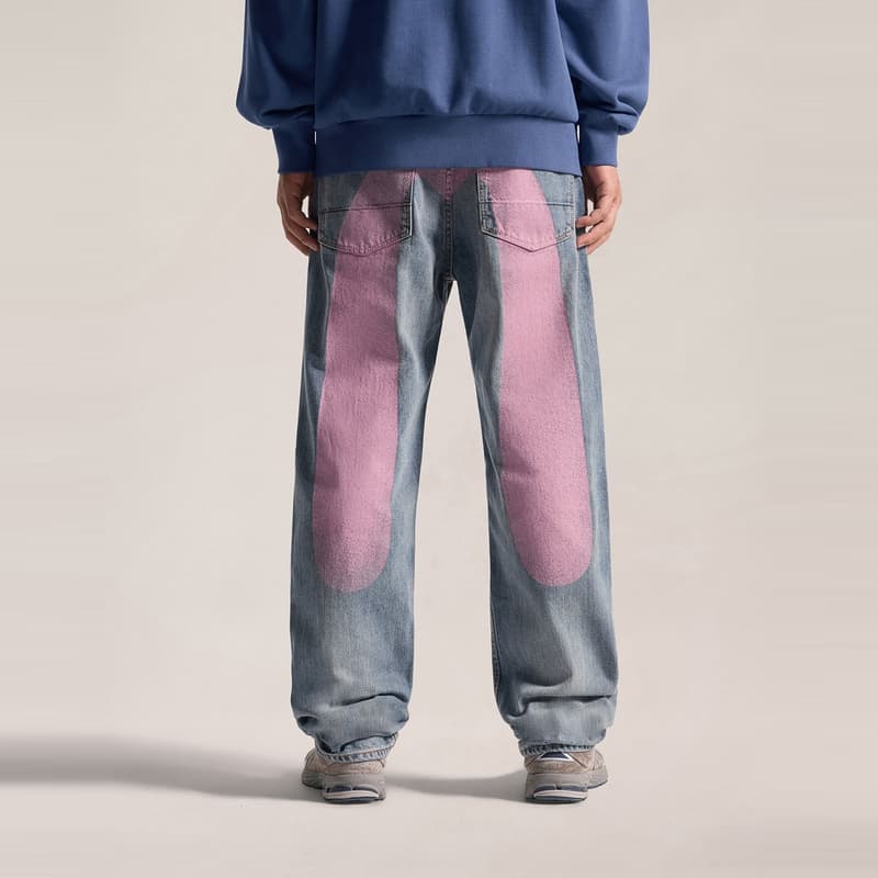 Штаны EVISU Джинсовый Синий Мужские Джинсы - изображение 3
