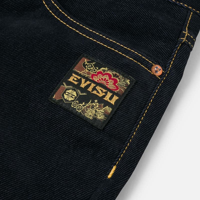 Штаны EVISU Джинсовый Синий Мужские Джинсы - изображение 6