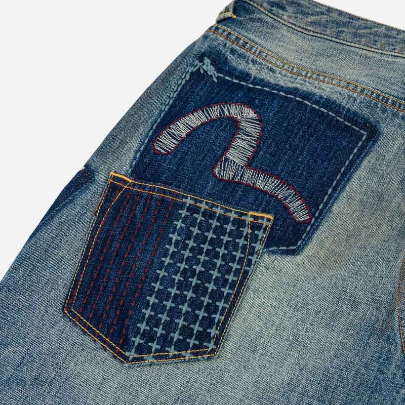 Штаны Evisu Джинсовый синий Мужской Джинсы - изображение 6