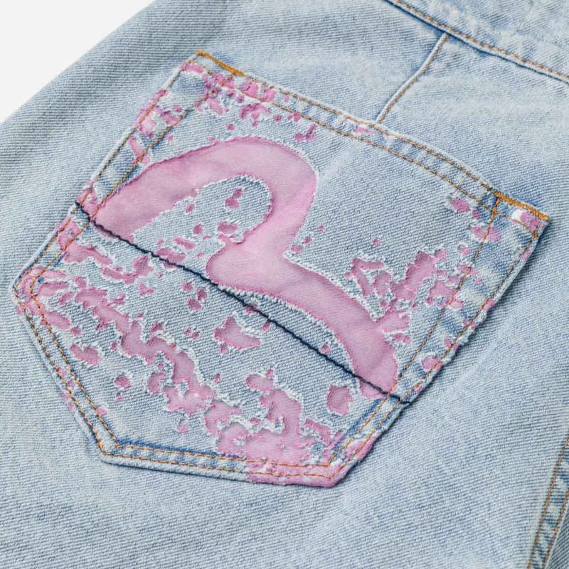 EVISU Джинсовые синие женские джинсовые шорты - изображение 5