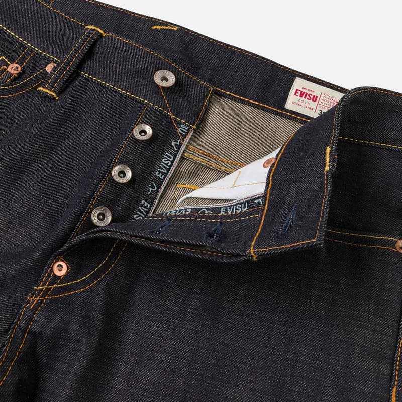 Штаны EVISU Джинсовый Синий Мужские Джинсы - изображение 7
