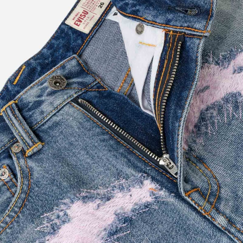 Джинсы EVISU Джинсовый Синий Женские Джинсы - изображение 7