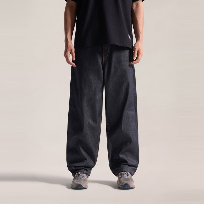 Штаны EVISU Джинсовый Синий Мужские Джинсы - изображение 4