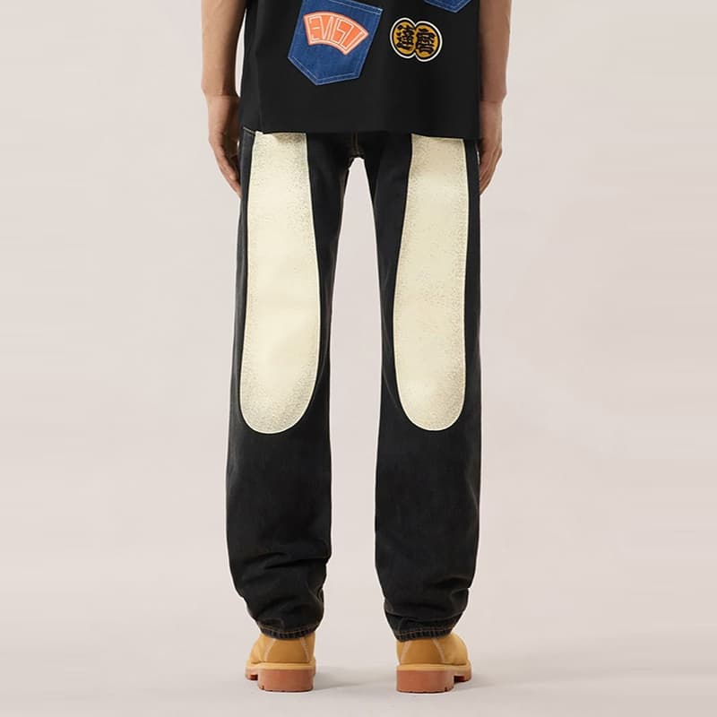 Штаны EVISU Daicock Print Baggy Fit Denim Jeans - изображение 3