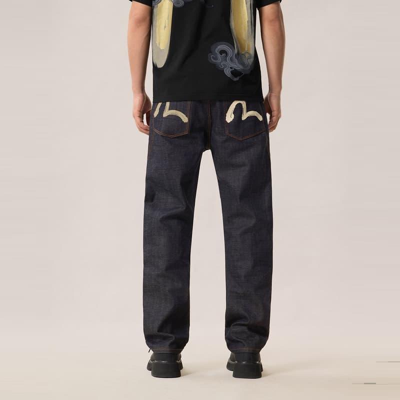 Штаны EVISU Джинсовый Синий Мужские Джинсы - изображение 3