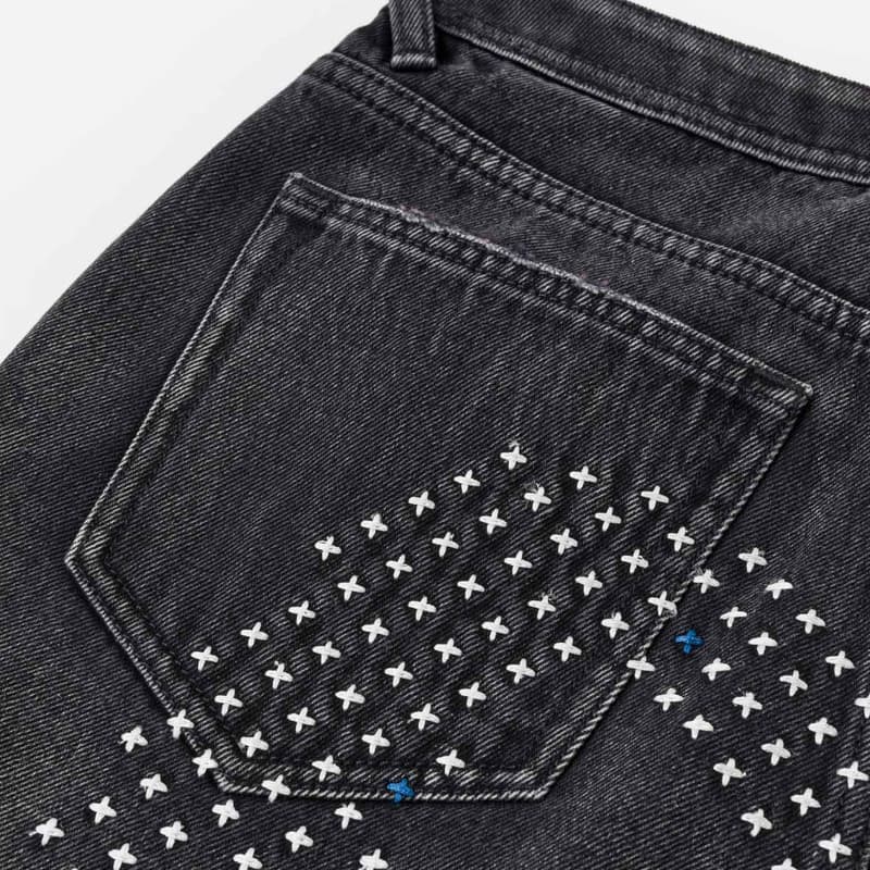 Джинсы EVISU Denim Черные Женские Джинсы - изображение 5