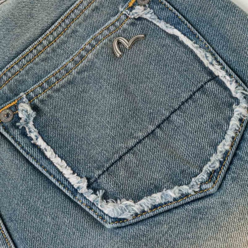 EVISU Джинсовые синие женские джинсовые шорты - изображение 5