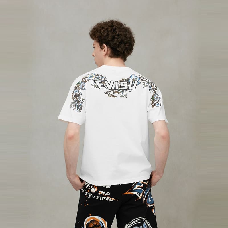 Футболка EVISU 2025 Летняя футболка мужская - изображение 3