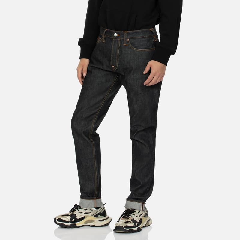 Штаны EVISU Джинсовый Синий Мужские Джинсы - изображение 4