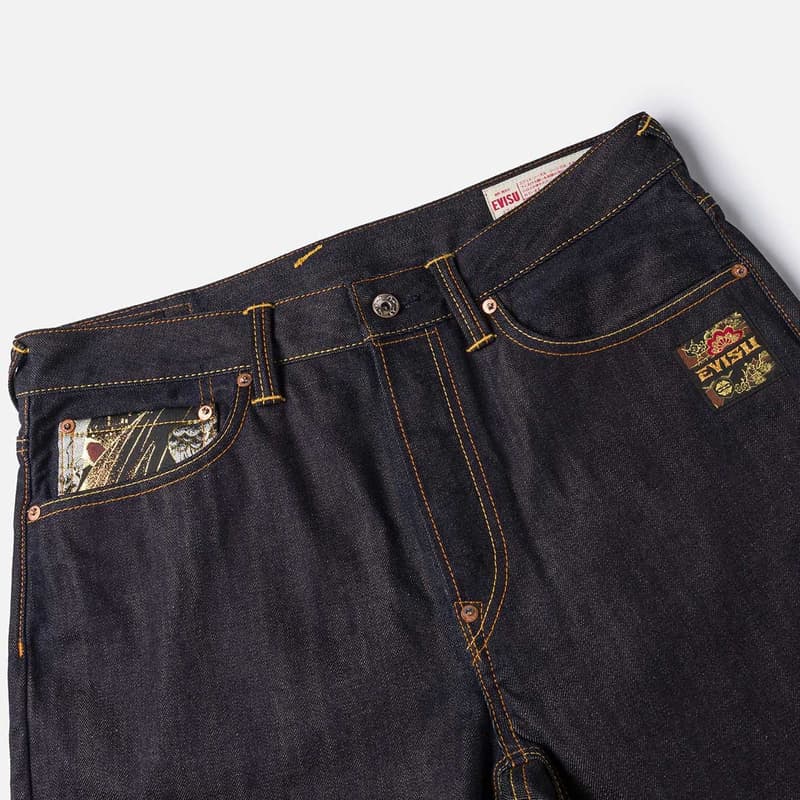 Штаны EVISU Джинсовый Синий Мужские Джинсы - изображение 5