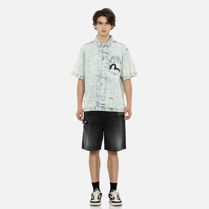 Джинсовые шорты EVISU SS24 - изображение 5