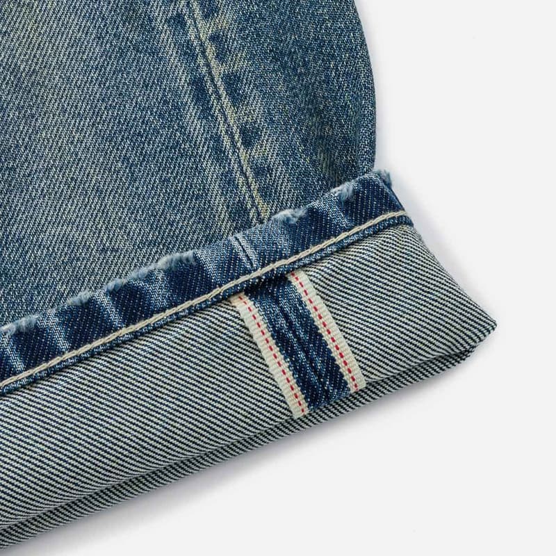 Штаны EVISU Джинсовый Синий Мужские Джинсы - изображение 8