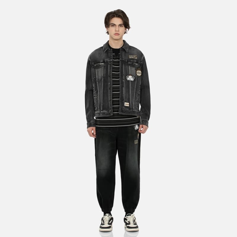 Штаны EVISU Denim Черные Мужские Джинсы - изображение 5