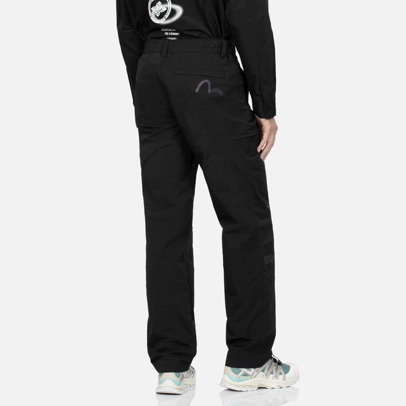 Штаны EVISU Мужские Карго Брюки Черные - изображение 4