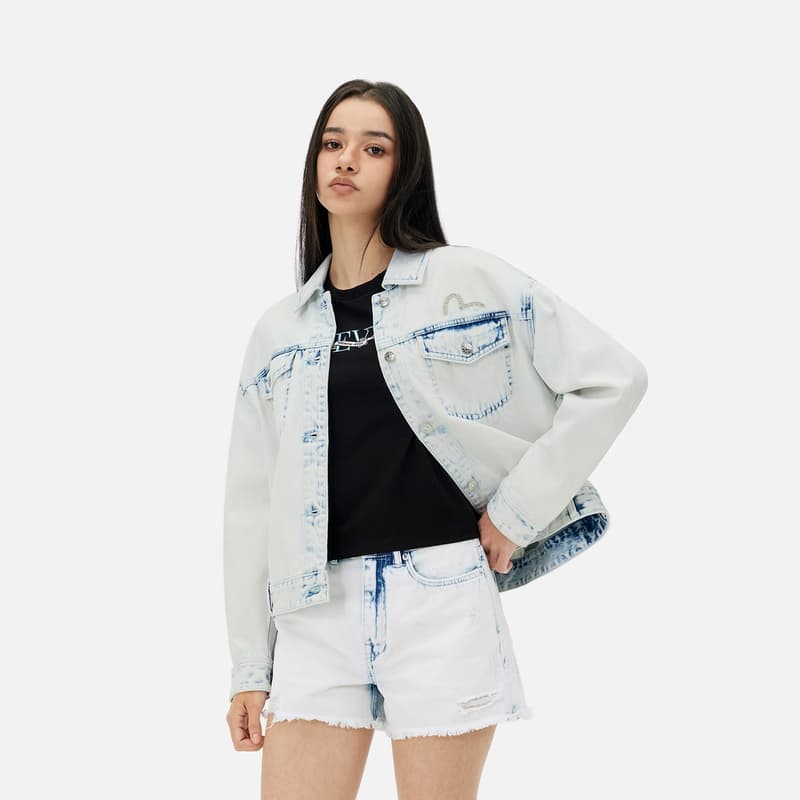 EVISU Джинсовая куртка женская цвет деним синий - изображение 3