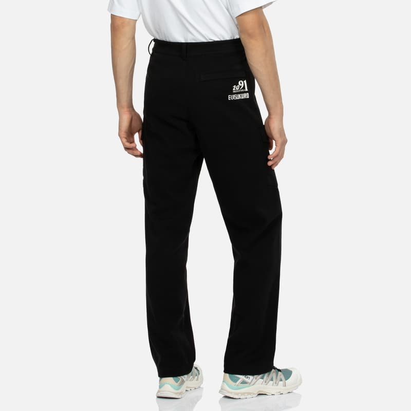 Штаны EVISU Черные Мужские Карго Брюки - изображение 4