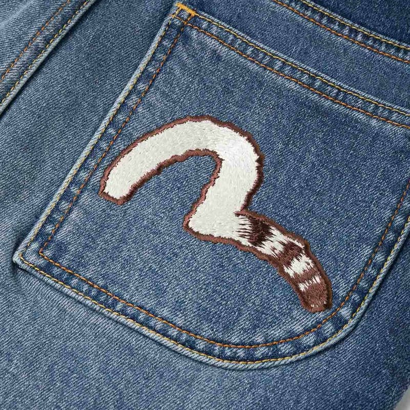 Джинсы EVISU Джинсовый Синий Женские Джинсы - изображение 7
