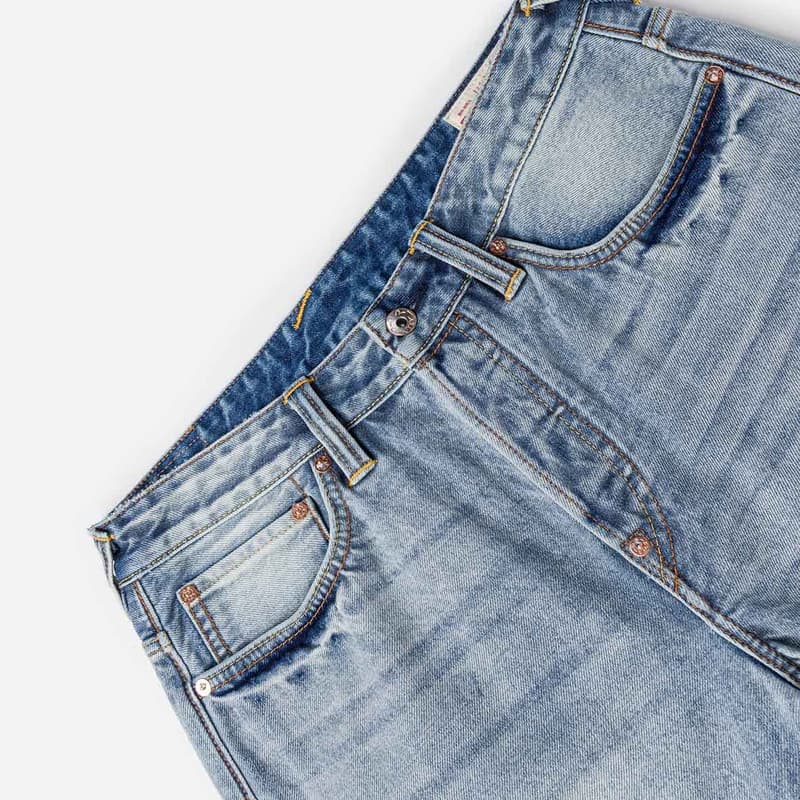 Джинсовые шорты Evisu Джинсовые синие мужские джинсовые шорты - изображение 6