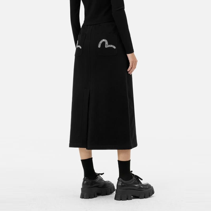 Юбка EVISU 2025 Летняя Повседневная Длинная Юбка Женская - изображение 3