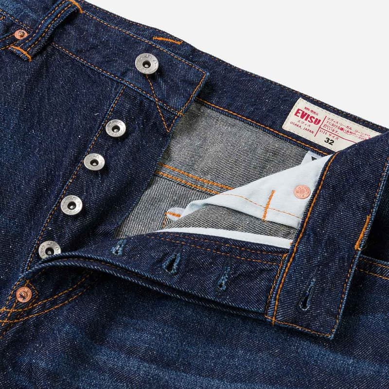 Джинсовые шорты EVISU Джинсовые синие мужские джинсовые шорты - изображение 7