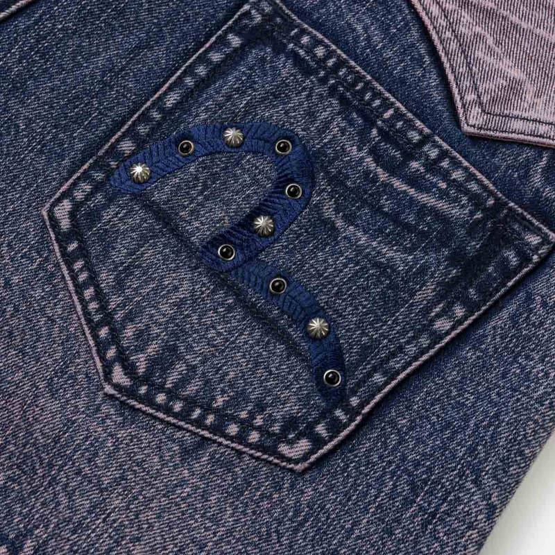 EVISU Джинсовые синие женские джинсовые шорты - изображение 7
