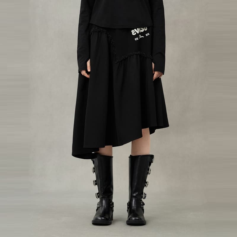 EVISU Черные Женские Джинсовые Длинные Юбки - изображение 3