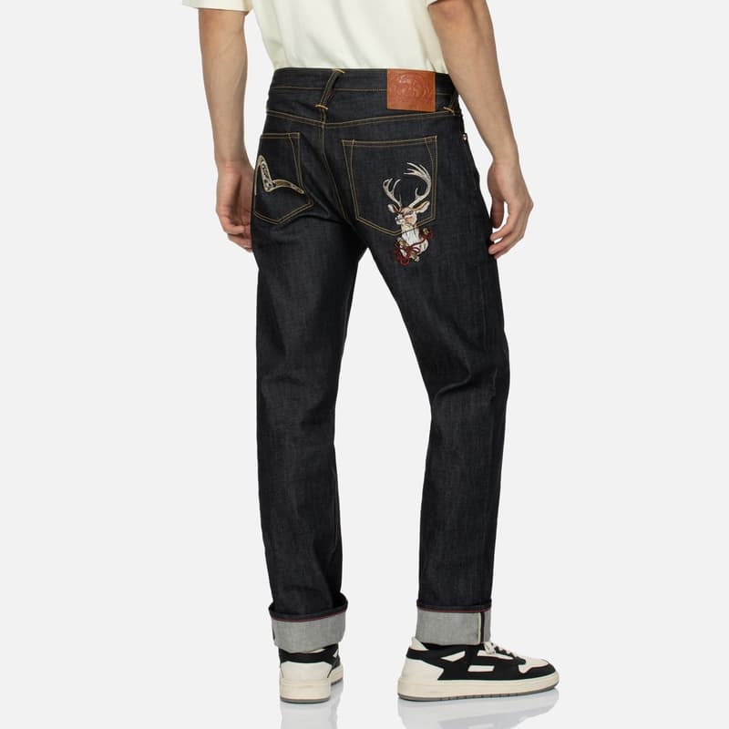 Штаны EVISU AW23 Denim Blue - изображение 4