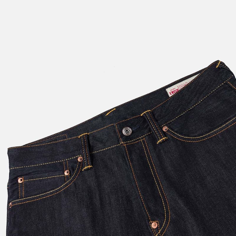 Штаны EVISU Джинсовый Синий Мужские Джинсы - изображение 4