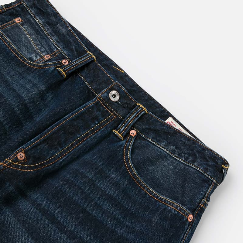 Штаны EVISU Джинсовый Синий Мужские Джинсы - изображение 6