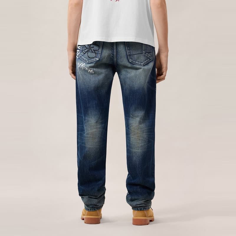 Штаны Evisu Джинсовый Синий Мужские Джинсы - изображение 4