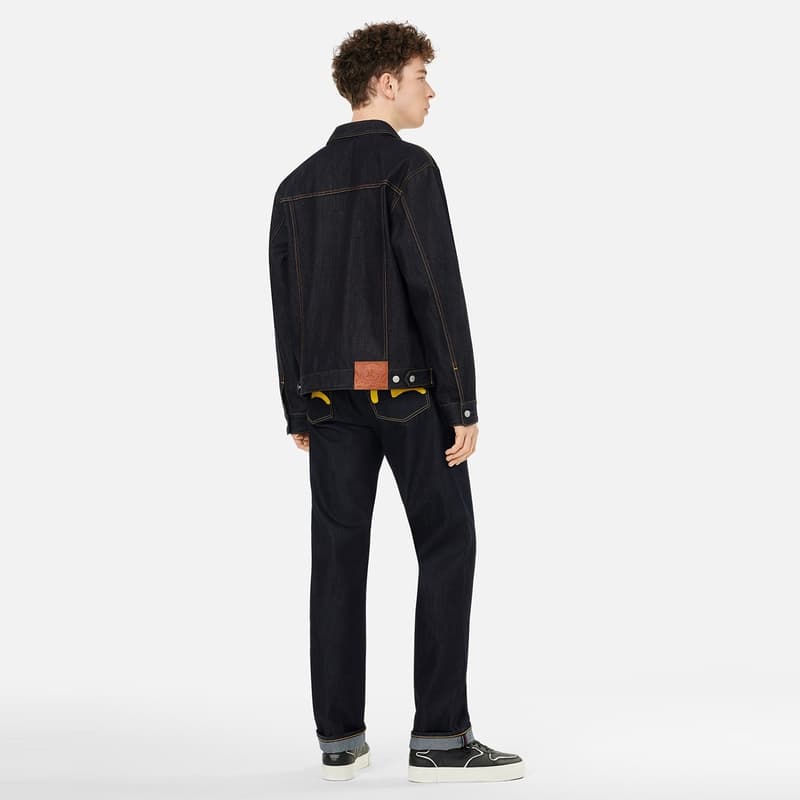 Штаны EVISU Джинсовый Синий Мужские Джинсы - изображение 5