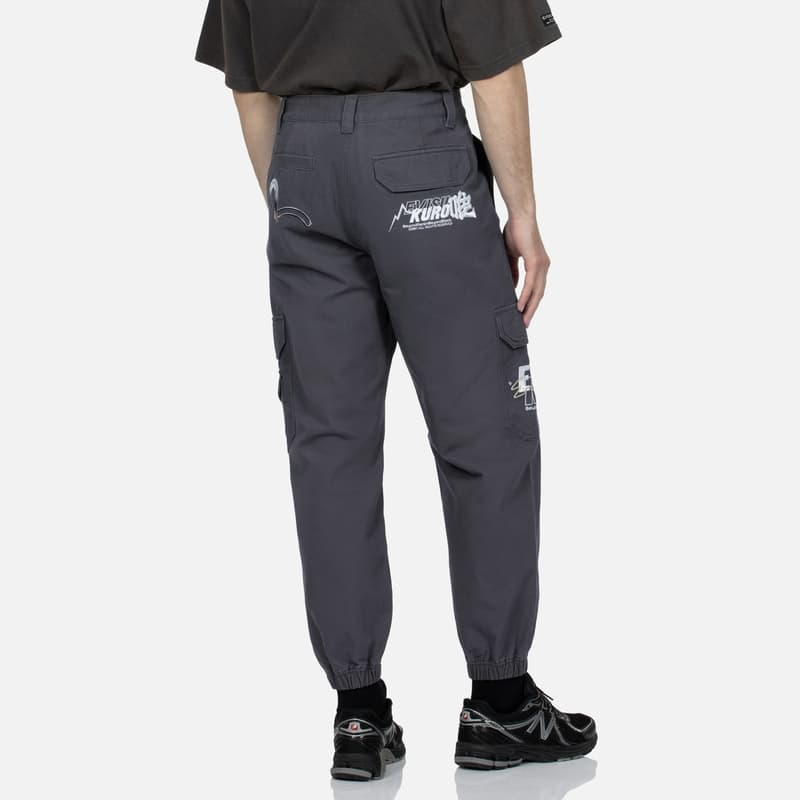 Штаны EVISU Темно-серые Мужские Карго Брюки - изображение 3