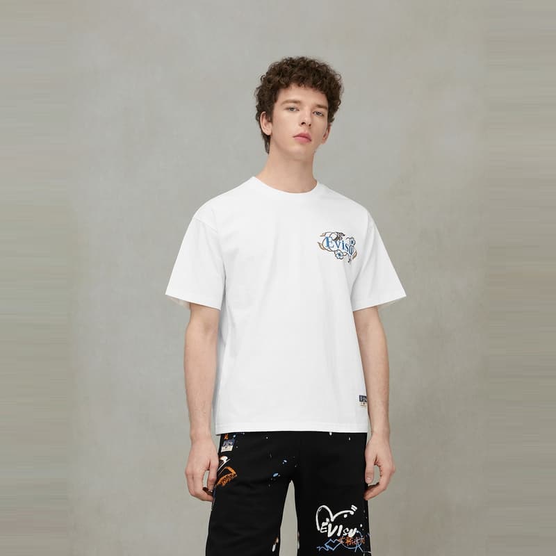Футболка EVISU 2025 Летняя футболка мужская - изображение 4