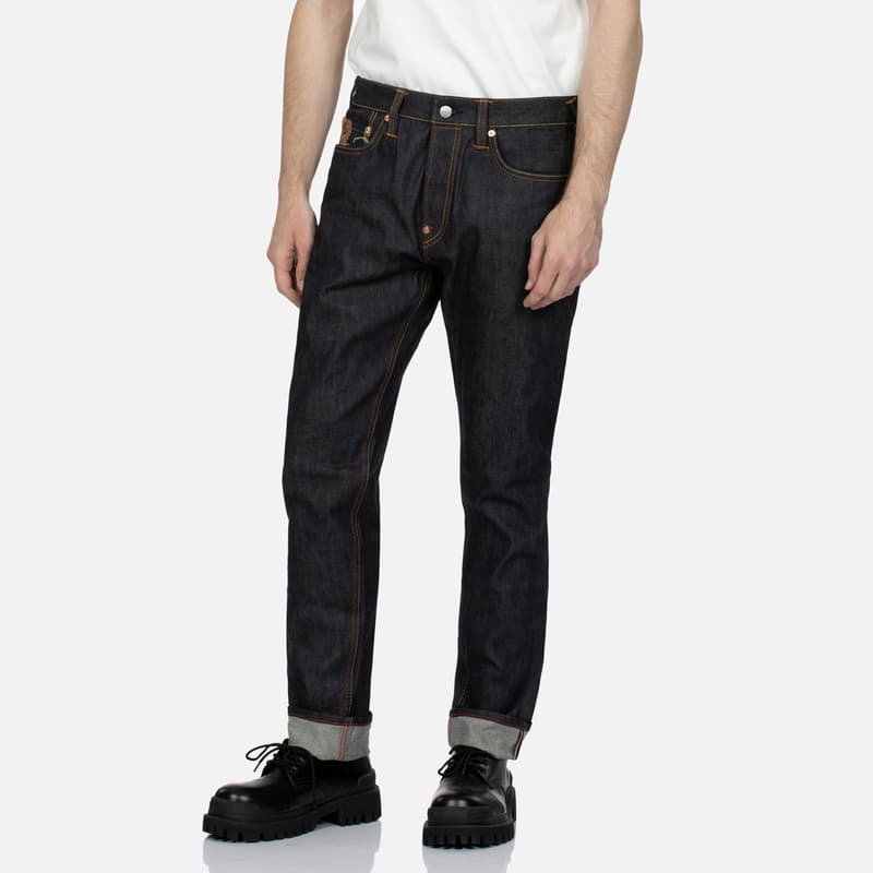 Штаны EVISU Джинсовый Синий Мужские Джинсы - изображение 3