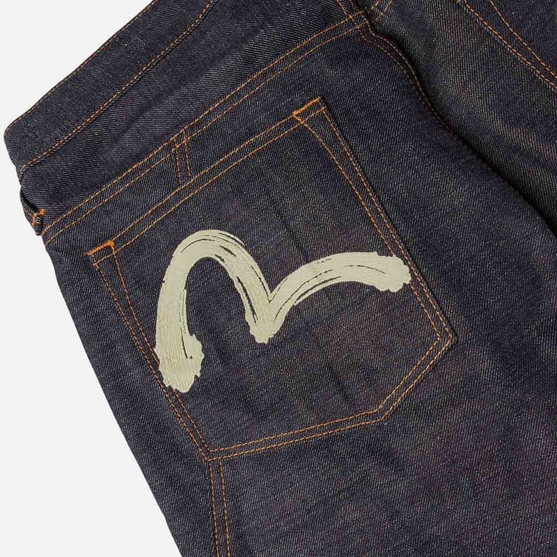 Штаны EVISU Джинсовый Синий Мужские Джинсы - изображение 5