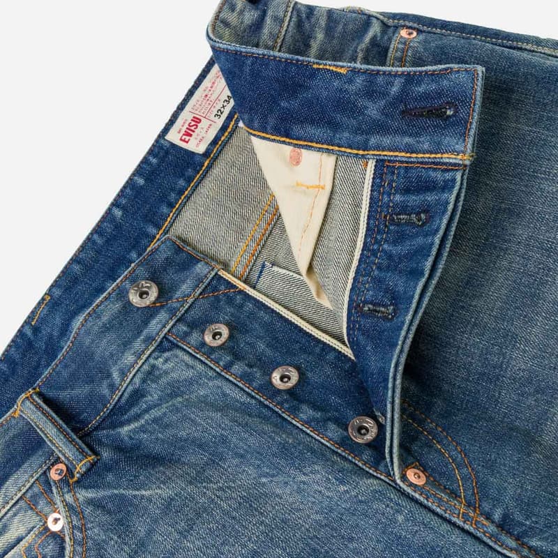 Штаны EVISU Джинсовый Синий Мужские Джинсы - изображение 8