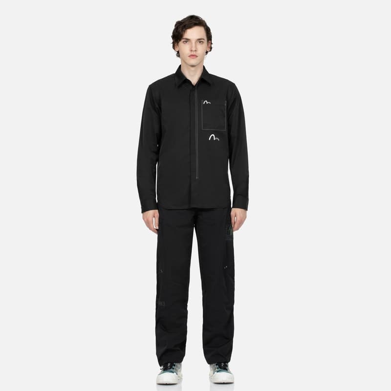 Штаны EVISU Мужские Карго Брюки Черные - изображение 5