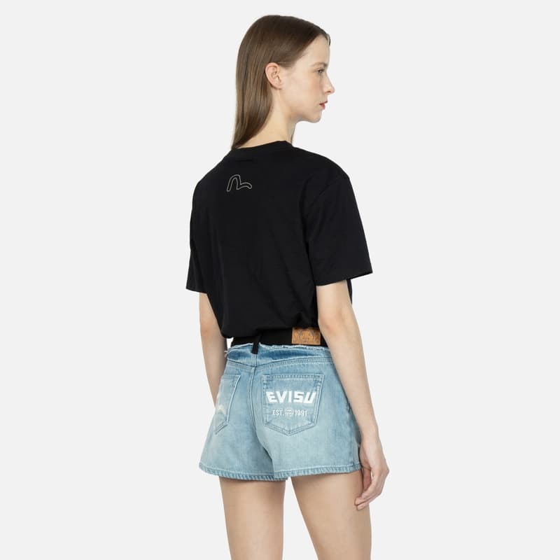 EVISU Джинсовые шорты Женские Джинсовый синий - изображение 4