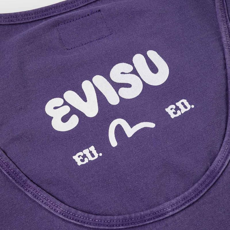 Футболка EVISU Серый Фиолетовый Женские T-рубашки - изображение 5