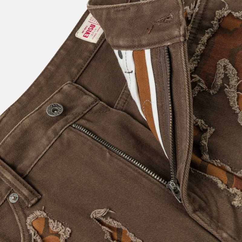 Джинсовые шорты EVISU Кофе Мужские Джинсовые Шорты - изображение 7